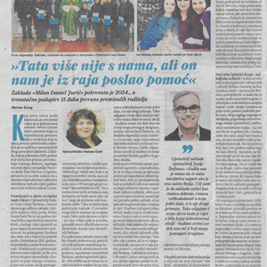 O Zakladi "Milan Daniel Jurić" u novom broju Glasa Koncila